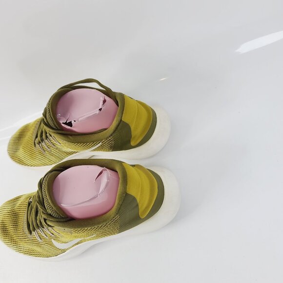 Nike Flex 2018 Men's Olive Flyknit Sail-Peat Moss Low Top Running Shoes Size 10 - Picture 4 of 7